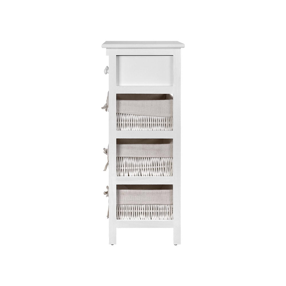 3 Basket Storage Drawers - White Homecoze