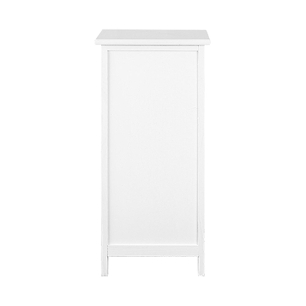 3 Drawer Classic Bedside Table - White - Homecoze