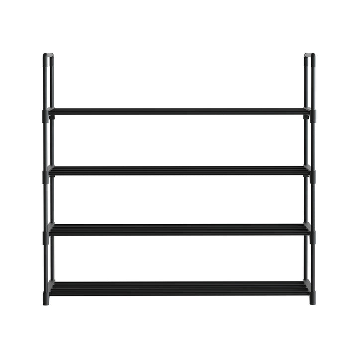 Shoe Rack 4-Tier 80cm Shoes Organizer Storage Shelf - Black Homecoze