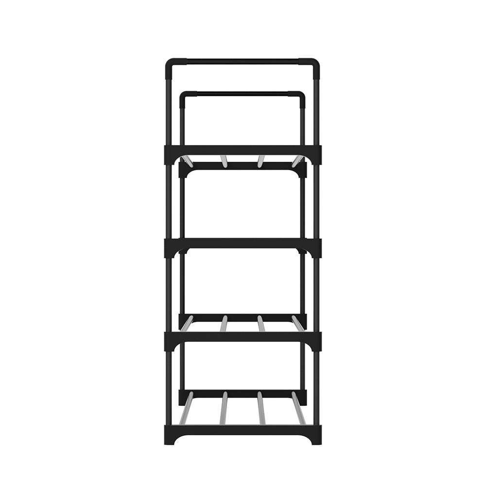 Shoe Rack 4-Tier 80cm Shoes Organizer Storage Shelf - Black Homecoze