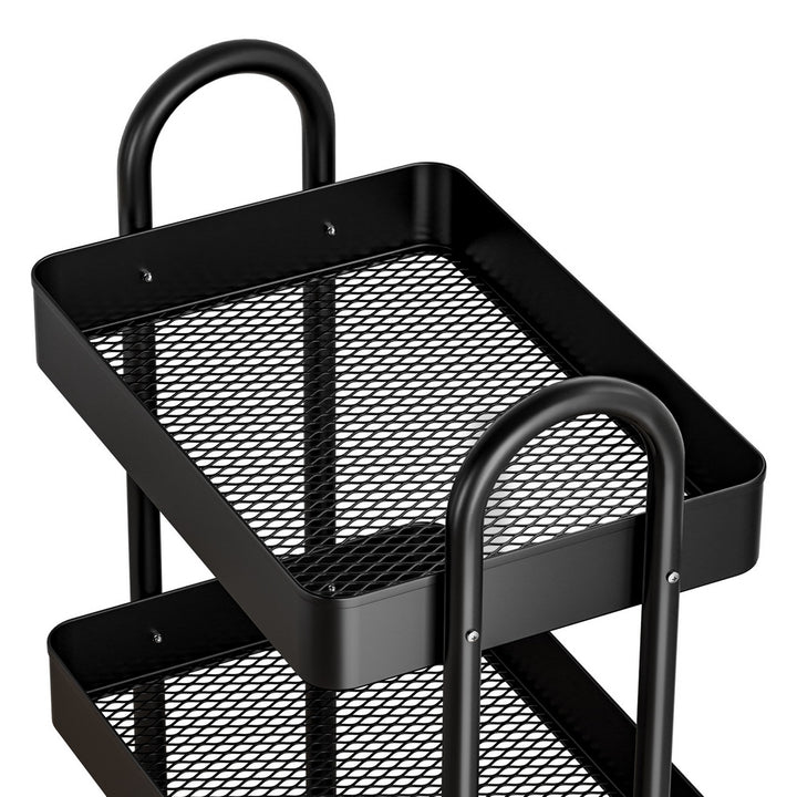 4-Tier Storage Trolley Kitchen Cart - Black