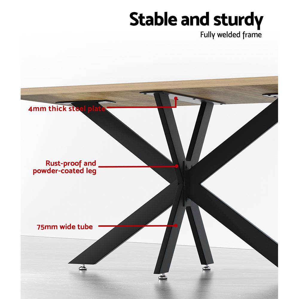 Starburst Metal Table Legs DIY Universal Coffee or Dining Table (150x78x71cm) Homecoze