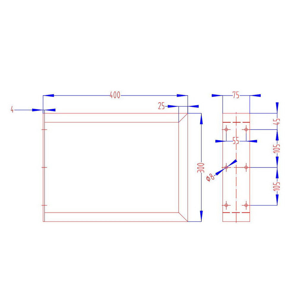 Rectangular Metal Table Legs DIY Universal Coffee Table or Sideboard (30x40cm) Homecoze