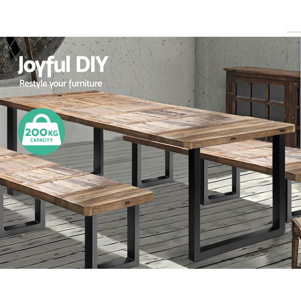 Rectangular Metal Table Legs DIY Universal Coffee Table or Sideboard (30x40cm) Homecoze