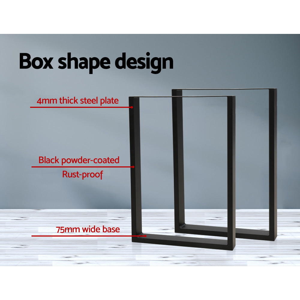 Rectangular Metal Table Legs DIY Universal Coffee or Dining Table (50x71cm) Homecoze