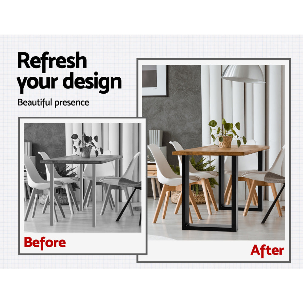 Rectangular Metal Table Legs DIY Universal Coffee or Dining Table (50x71cm) Homecoze