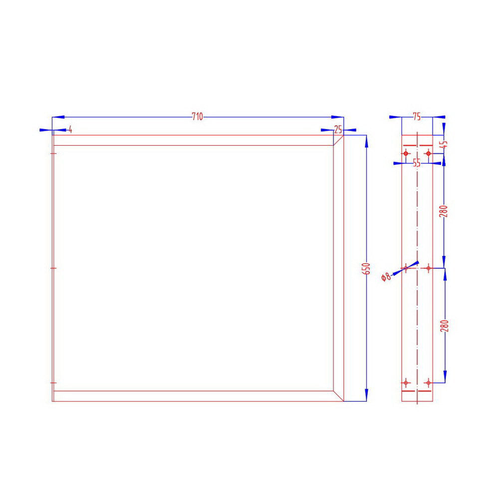 Rectangular Metal Table Legs DIY Universal Coffee or Dining Table (65x71cm) Homecoze
