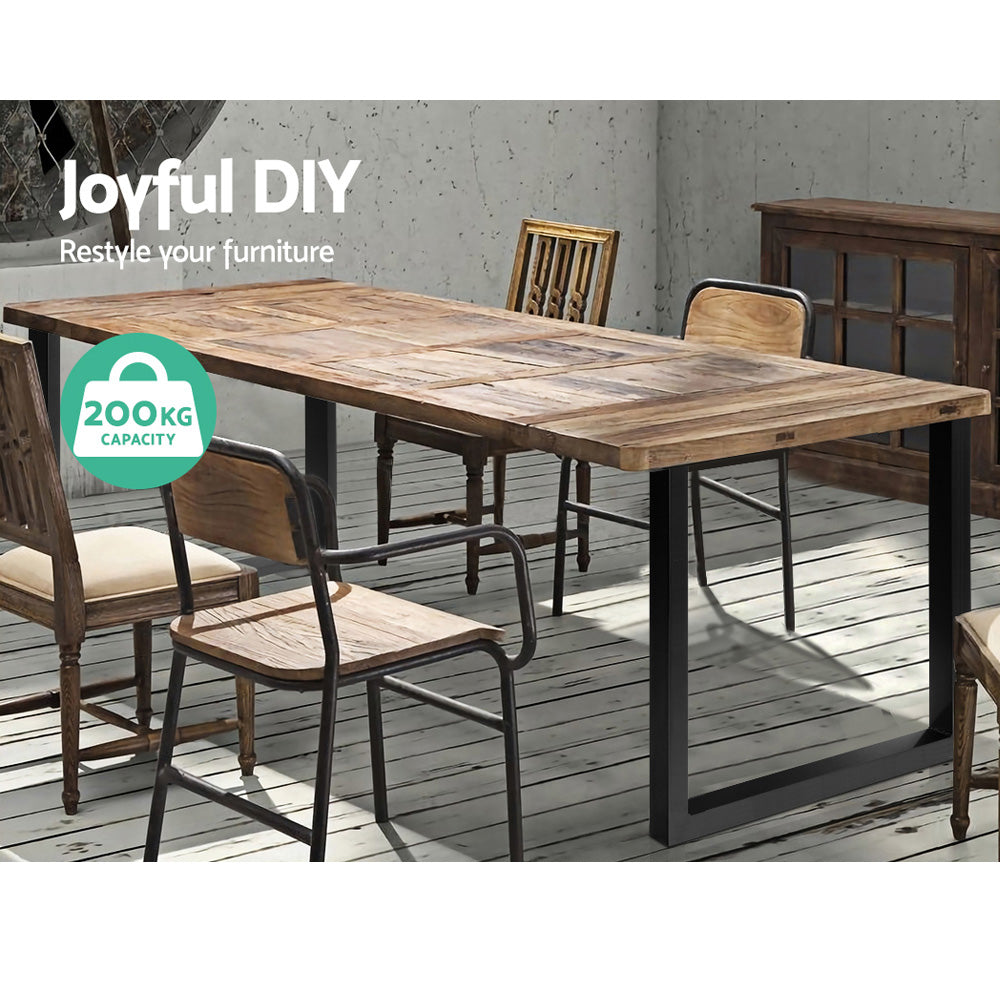 Rectangular Metal Table Legs DIY Universal Coffee or Dining Table (65x71cm) Homecoze