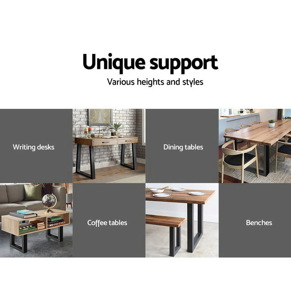 Rectangular Metal Table Legs DIY Universal Coffee or Dining Table (65x71cm) Homecoze
