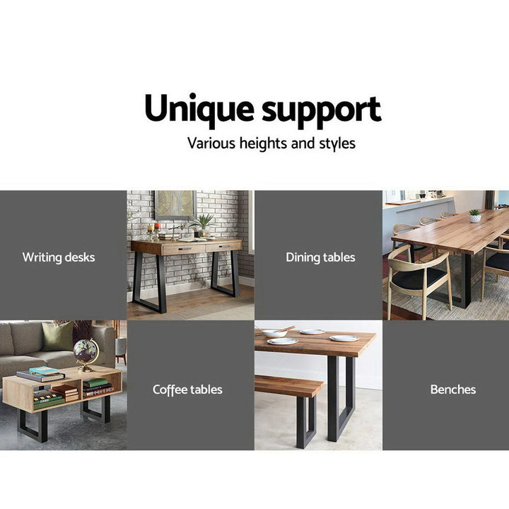 Rectangular Metal Table Legs DIY Universal Coffee or Dining Table (65x71cm) Homecoze