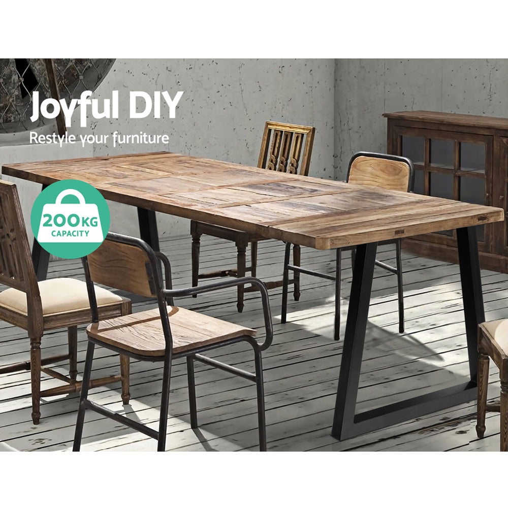 Trapezoid Metal Table Legs DIY Universal Coffee or Dining Table (45x65x71cm) Homecoze