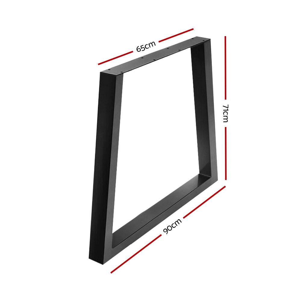 Trapezoid Metal Table Legs DIY Universal Coffee or Dining Table (65x90x71cm) Homecoze