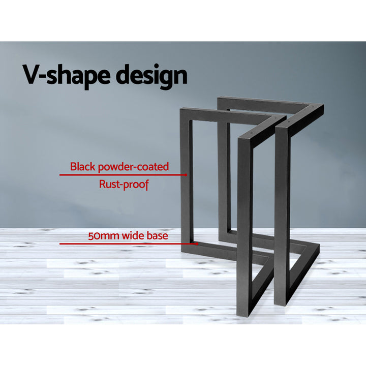 V Shape Metal Table Legs DIY Universal Coffee or Dining Table (70x71cm) Homecoze