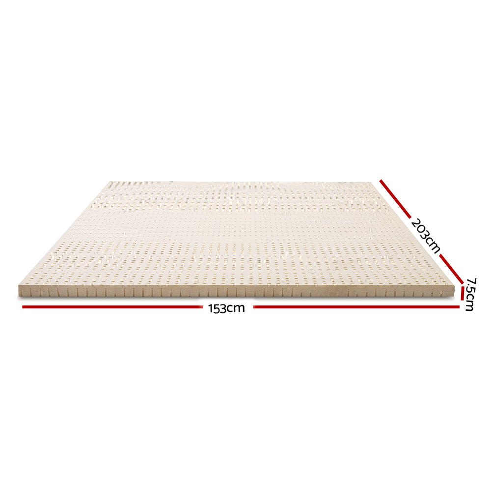 7 Zone Latex Mattress Topper Underlay 7.5cm - Queen Homecoze