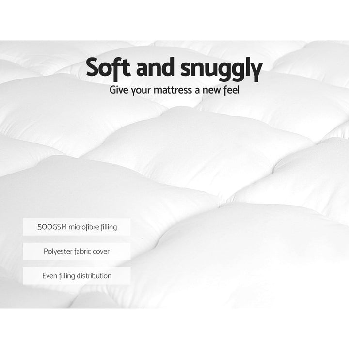 Mattress Topper Microfiber Pillowtop - Double Homecoze