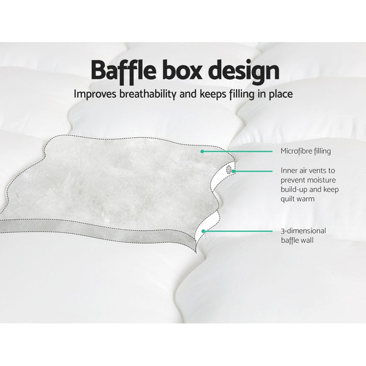 Mattress Topper Microfiber Pillowtop - Double Homecoze