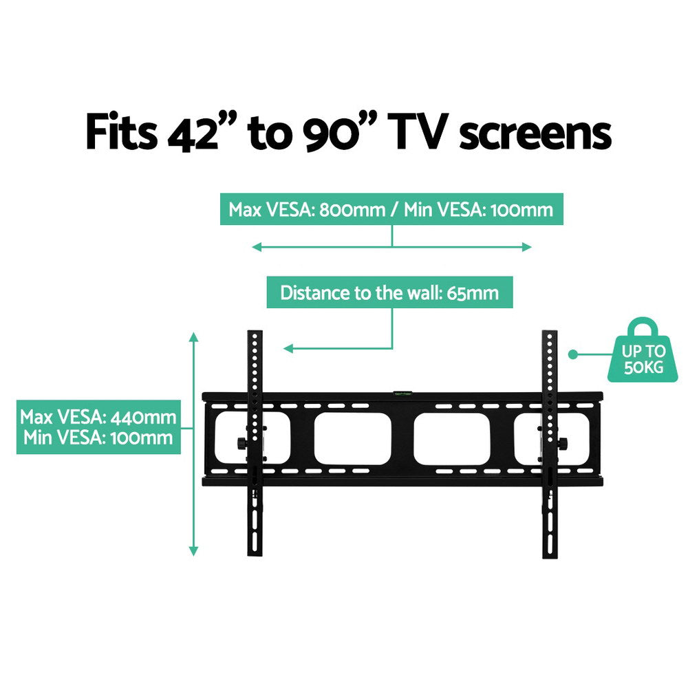 Artiss TV Wall Mount Bracket Tilt Flat Slim LED LCD Plasma 42 55 65 75 90 inch Homecoze Home & Living