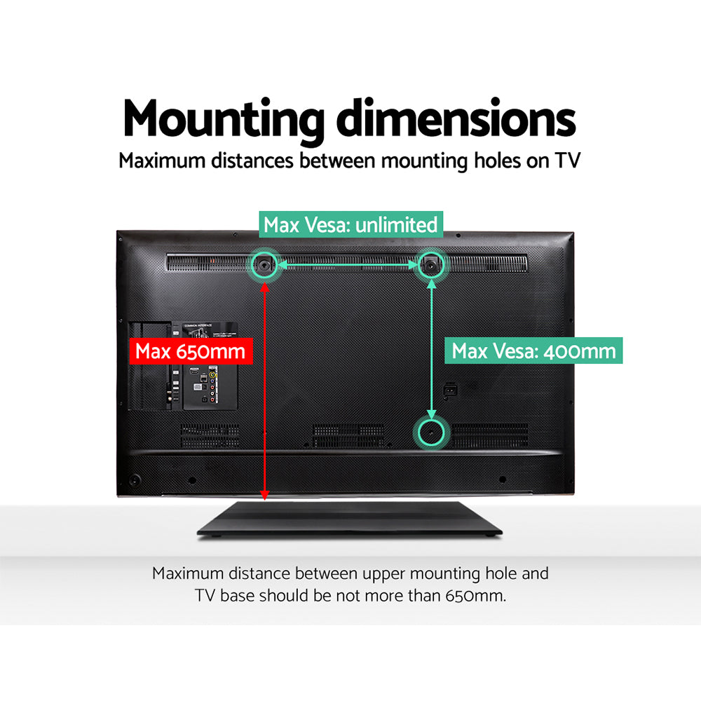 TV Mount Stand Bracket Riser Universal Table Top Desktop 32 to 65 Inch Homecoze