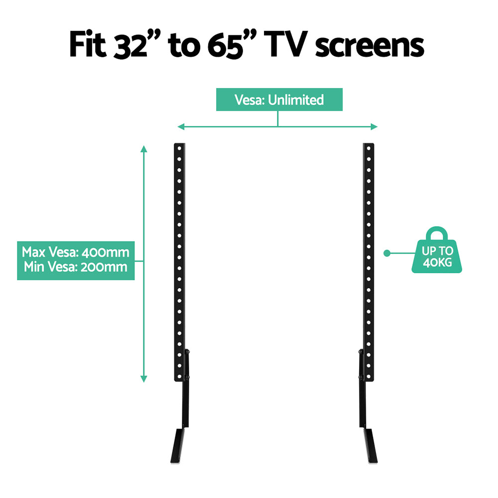 TV Mount Stand Bracket Riser Universal Table Top Desktop 32 to 65 Inch Homecoze