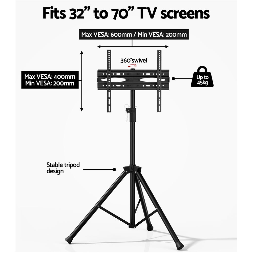 TV Stand 360 Degree Swivel Mount 32-70"  Universal LED LCD Tripod - Homecoze