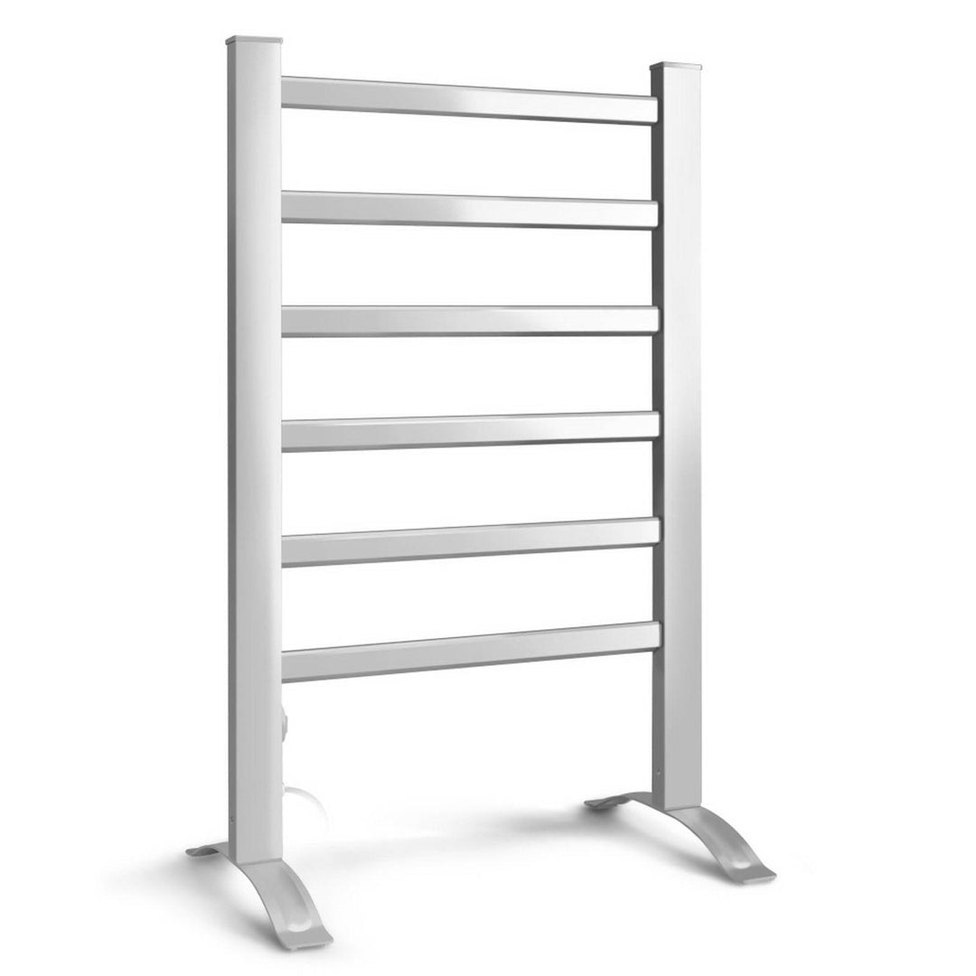 Freestanding Electric Heated Towel Rail - Aluminum 6 Bar Homecoze