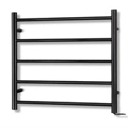 Electric Heated Towel Warmer 5 Rail Wall Mounted - Black Homecoze