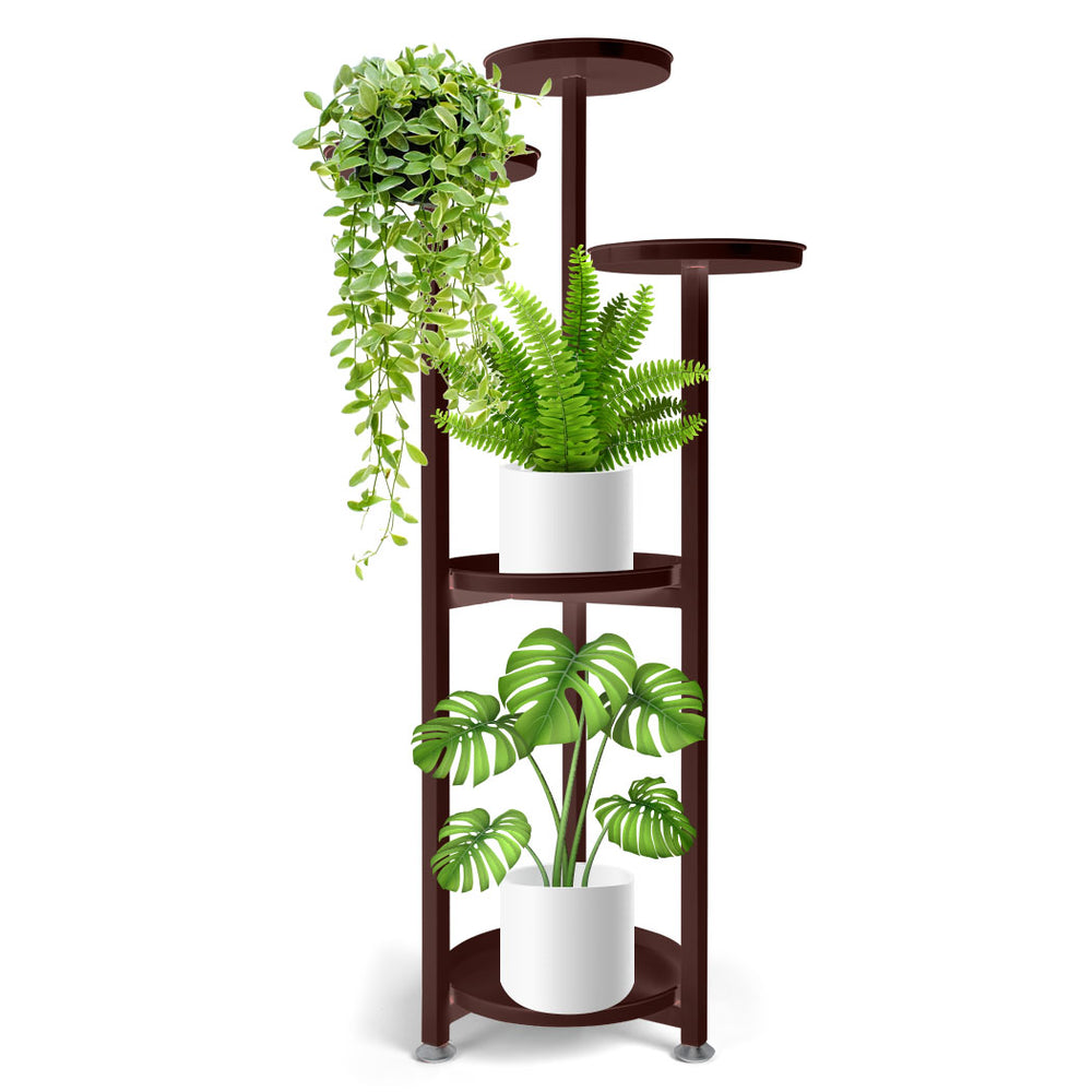 5 Tier Metal Plant Stand Flower Pot Rack Garden Décor 120cm – Bronze Homecoze