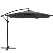 3m Cantilever Outdoor Umbrella Sunshade - Charcoal Homecoze
