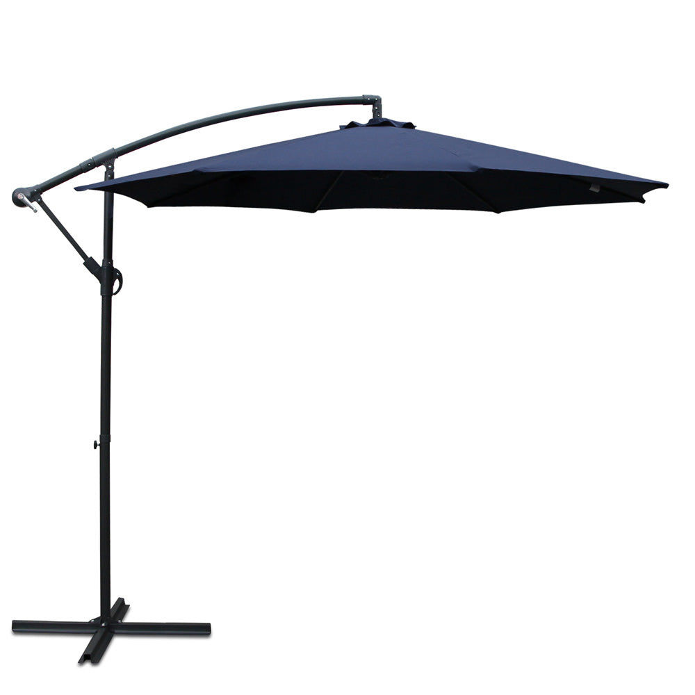 3m Cantilever Outdoor Umbrella Sunshade - Navy Homecoze