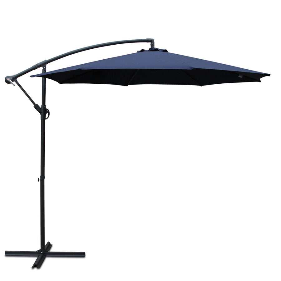 3m Cantilever Outdoor Umbrella Sunshade - Navy Homecoze