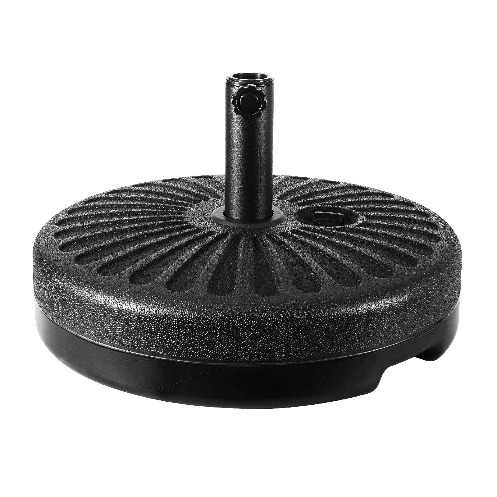 2.7m Outdoor Pole Umbrella with 51cm Round Base Plates - Black Homecoze