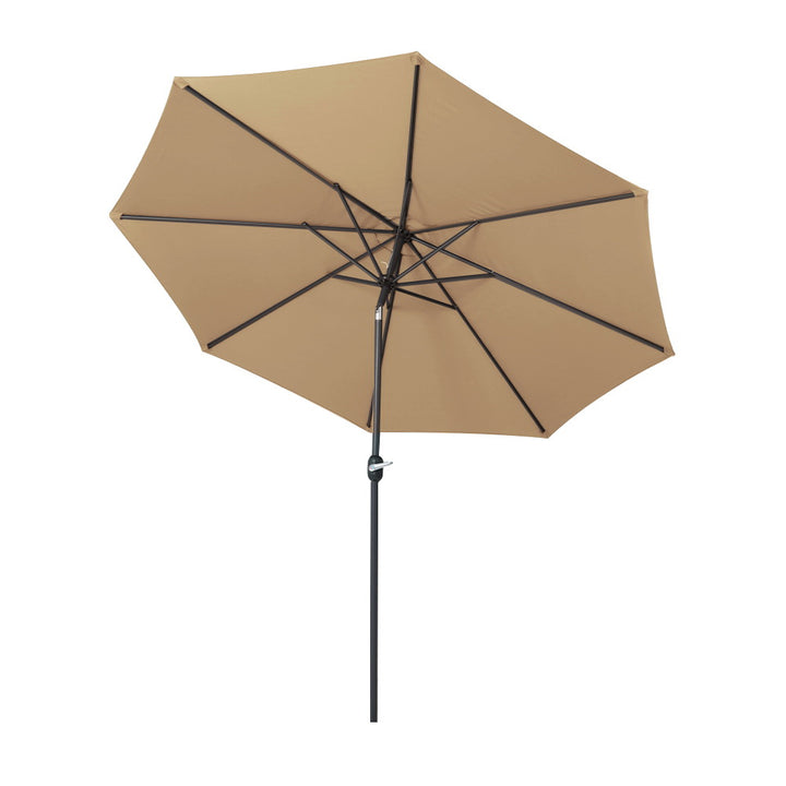 3m Outdoor Pole Tilt Umbrella Sunshade - Beige Homecoze