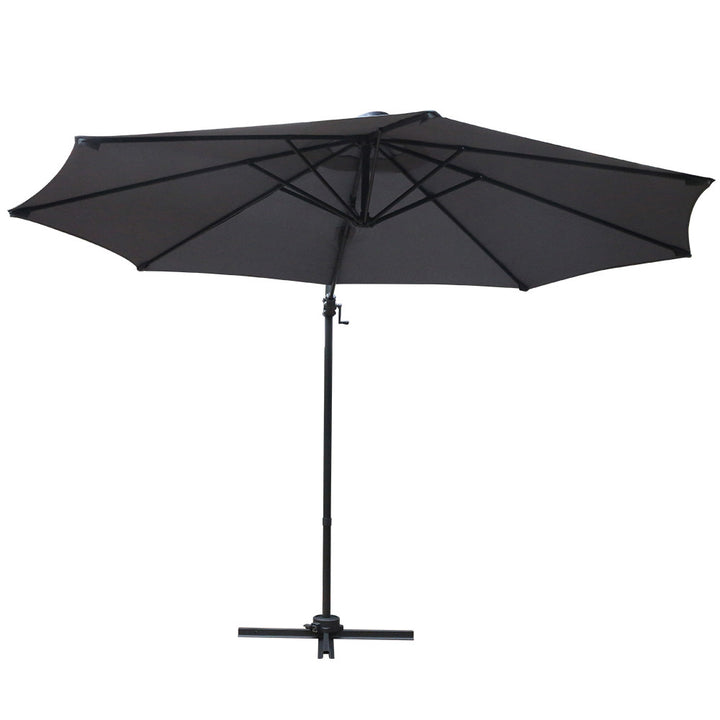 3m Cantilever Outdoor Umbrella 360 Degree Rotatable - Charcoal Homecoze