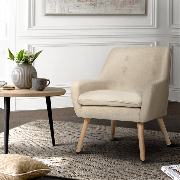 Fabric Feature Armchair - Beige Homecoze