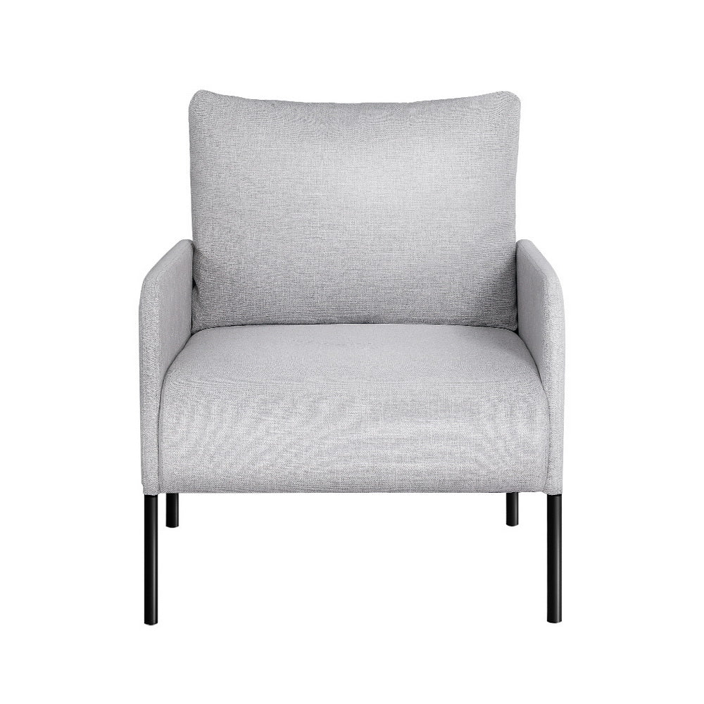 Kids Modern Mini Sofa Chair Accent Armchair with Linen Fabric - Grey - Homecoze