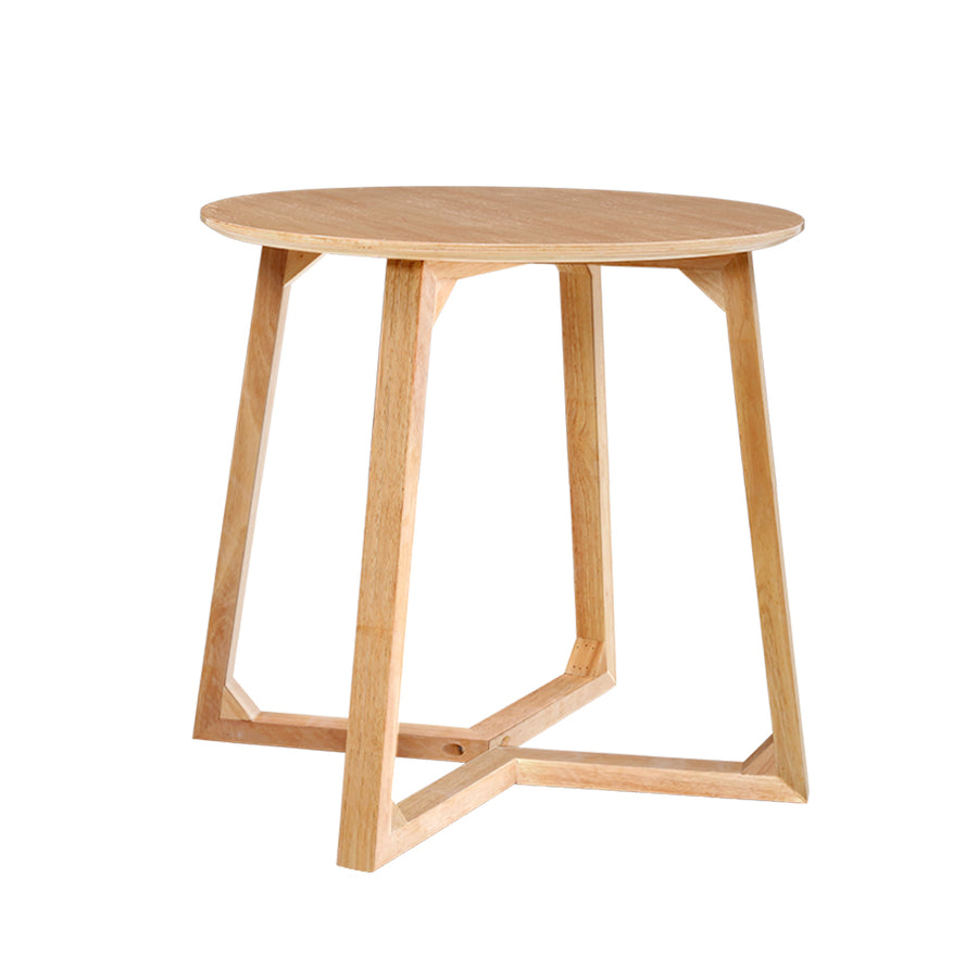 Timeless Round Wooden Coffee Side Table 60cm Homecoze