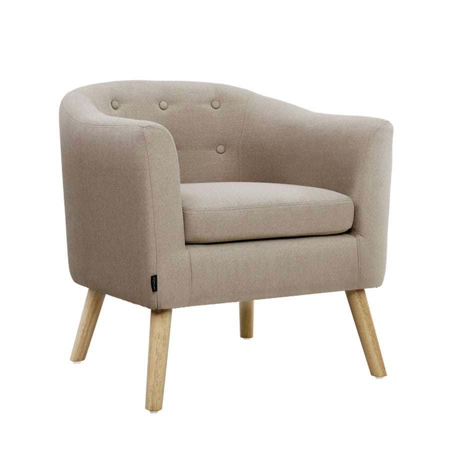 Classic Tub Feature Armchair - Beige Homecoze