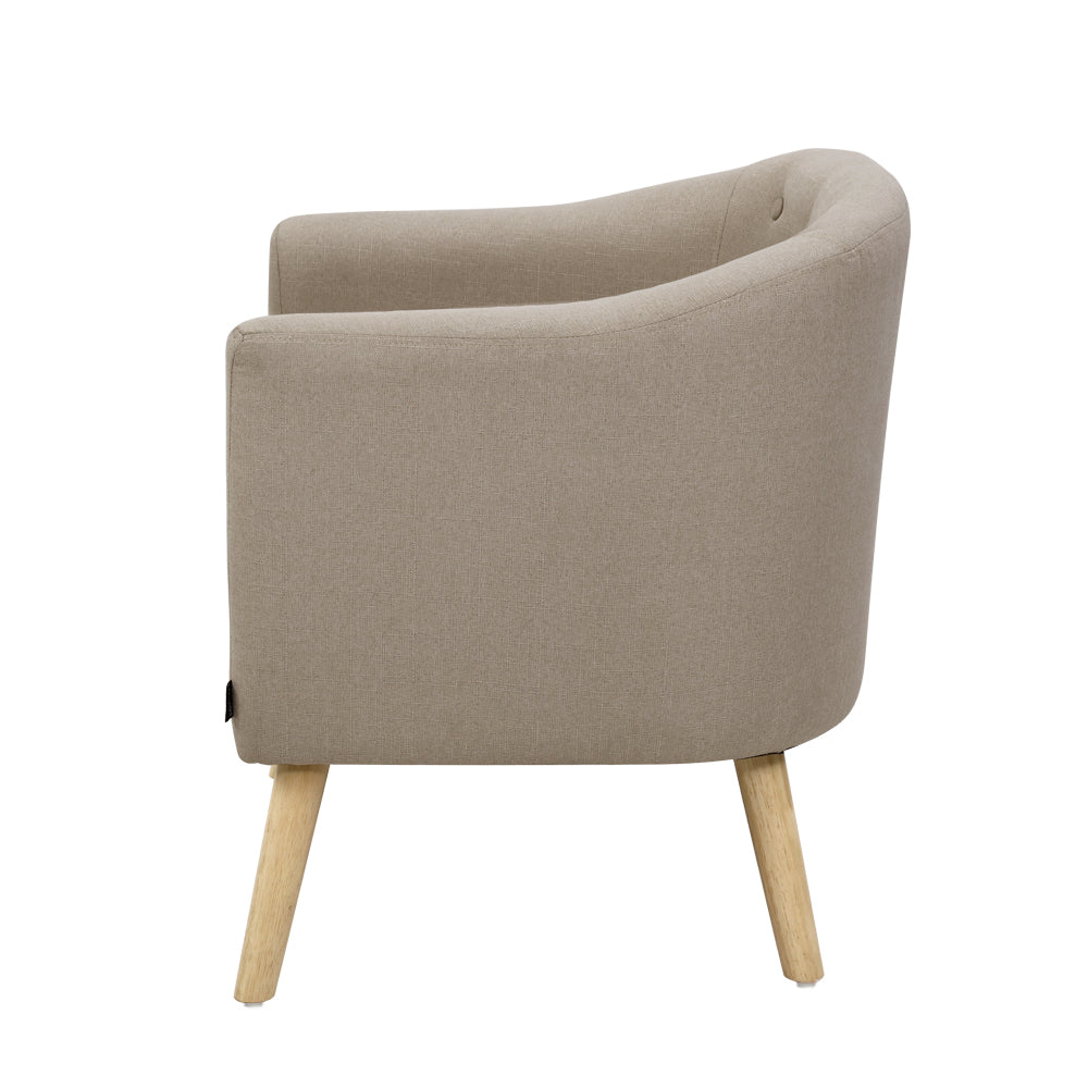 Classic Tub Feature Armchair - Beige Homecoze