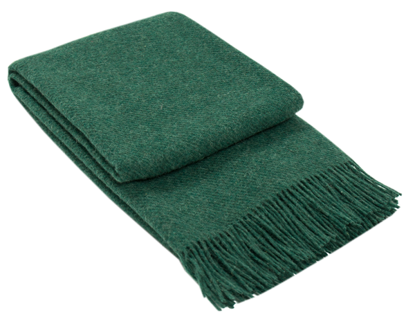 Brighton Throw - 100% NZ Wool - Emerald - Homecoze