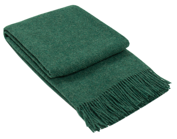 Brighton Throw - 100% NZ Wool - Emerald Homecoze