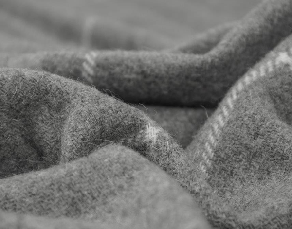 Brighton Throw - 100% NZ Wool - Grey Striped - Homecoze