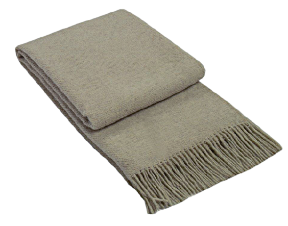 Brighton Throw - 100% NZ Wool - Beige Homecoze