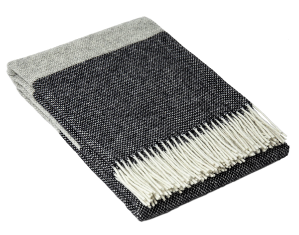 Brighton Throw - 100% NZ Wool - Monochrome Homecoze