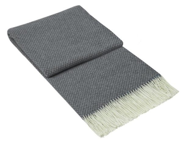 Chiswick Throw - Merino Wool/Cashmere - Grey Homecoze