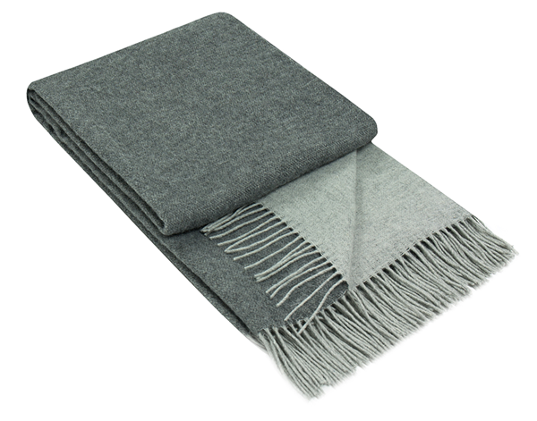 Chiswick Throw - Merino Wool/Cashmere - Charcoal - Homecoze