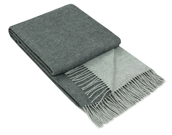 Chiswick Throw - Merino Wool/Cashmere - Charcoal Homecoze