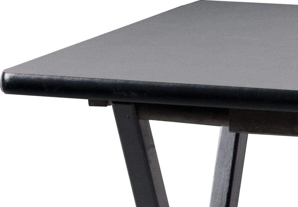 Wood Folding TV Tray & Snack Table - Black Homecoze