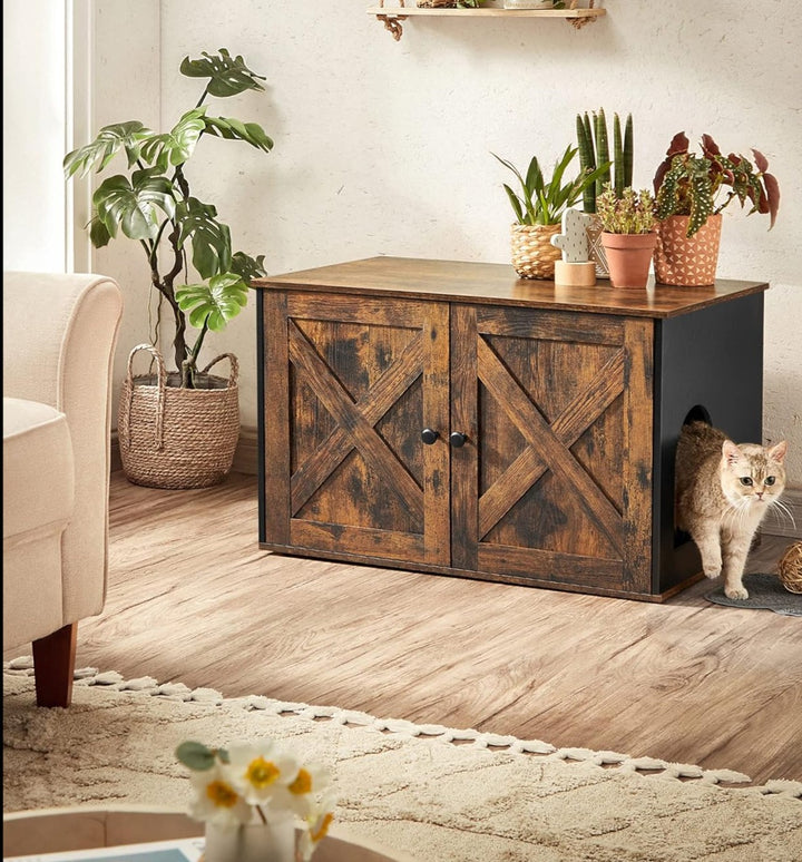 Modern Rustic Cat House Side Table