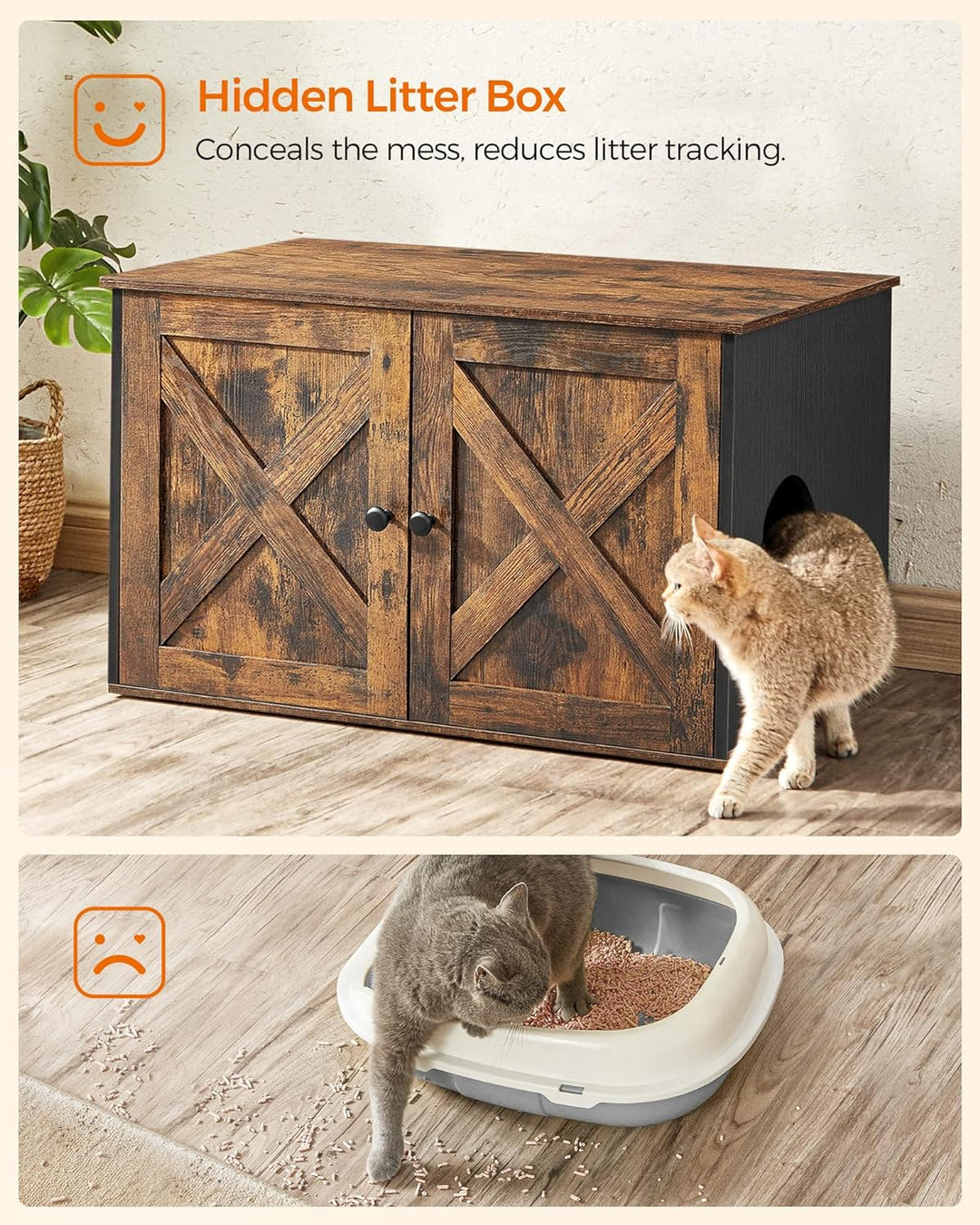 Modern Rustic Cat House Side Table