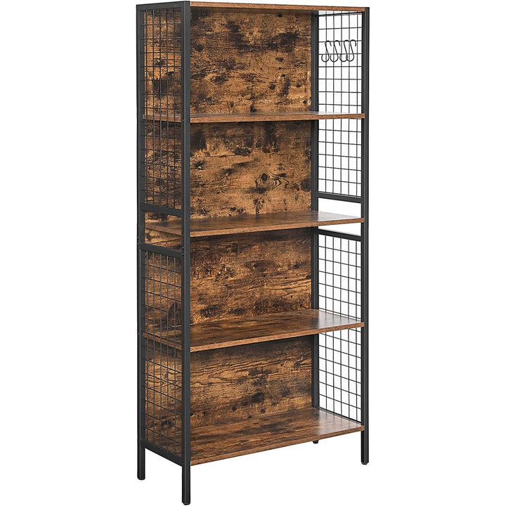 Modern Rustic 4 Tier Bookcase Storage Shelf